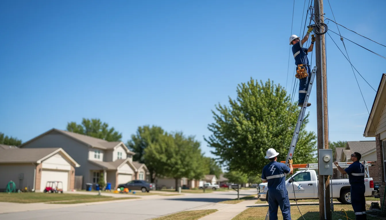 Residential electrician providing installation services in Karlsruhe, ND